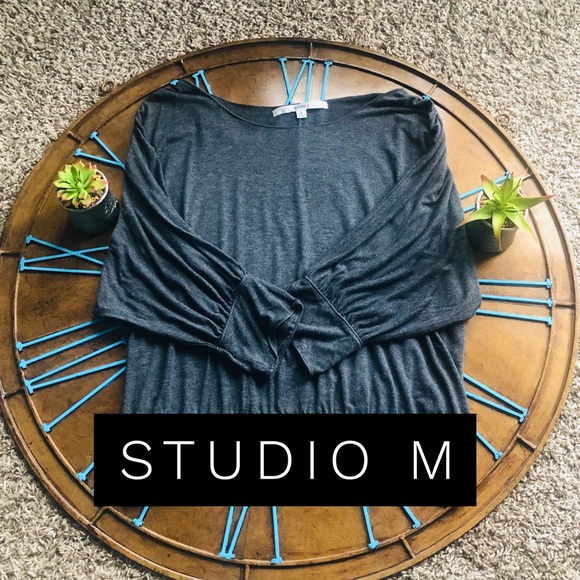 STUDIO M - L GREY TOP - Picture 1 of 6